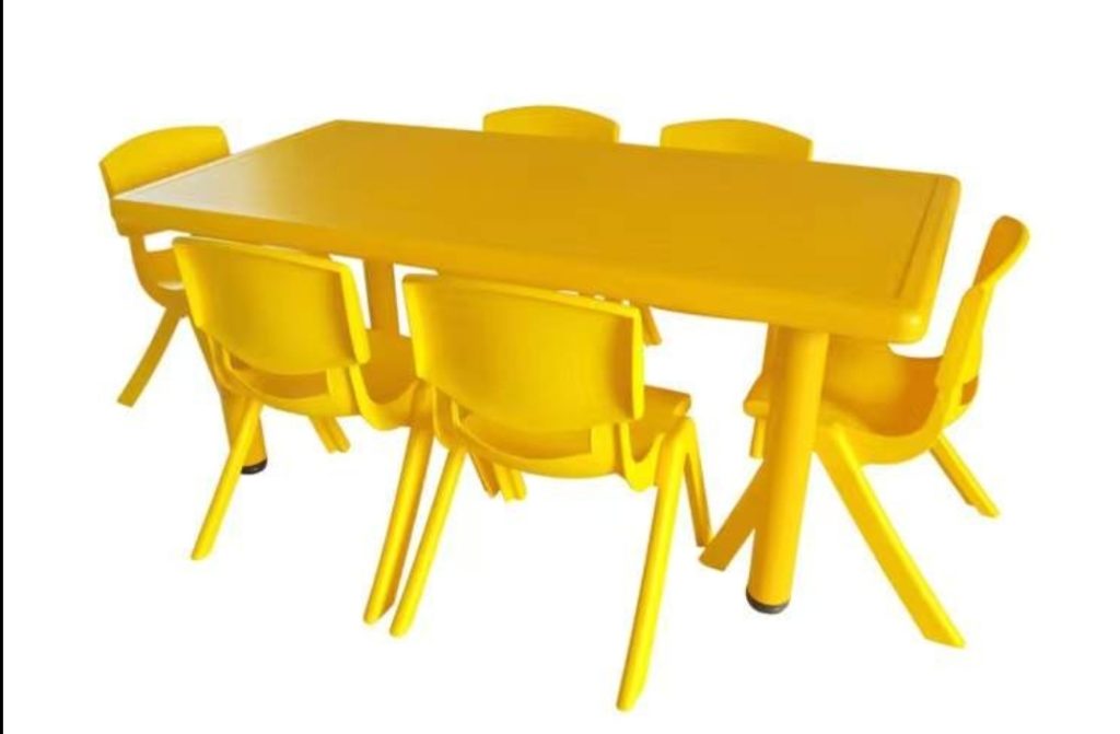 KID CHAIRS/TABLES YELLOW: CHAIR- $1.75 TABLE- $8.25