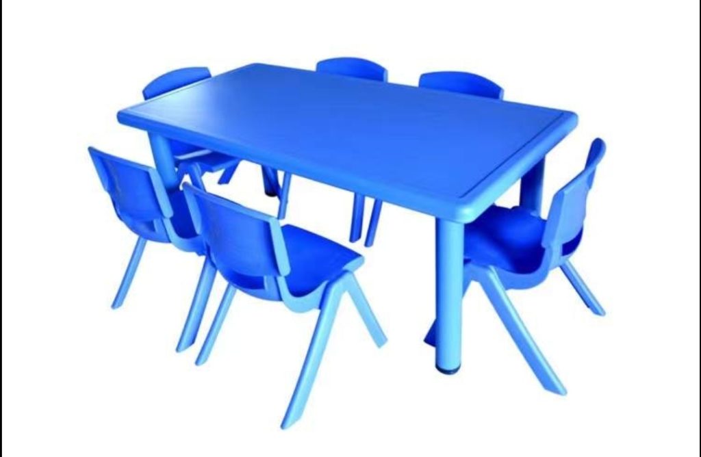 KID CHAIRS/TABLES BLUE: CHAIR- $1.75 TABLE- $8.25