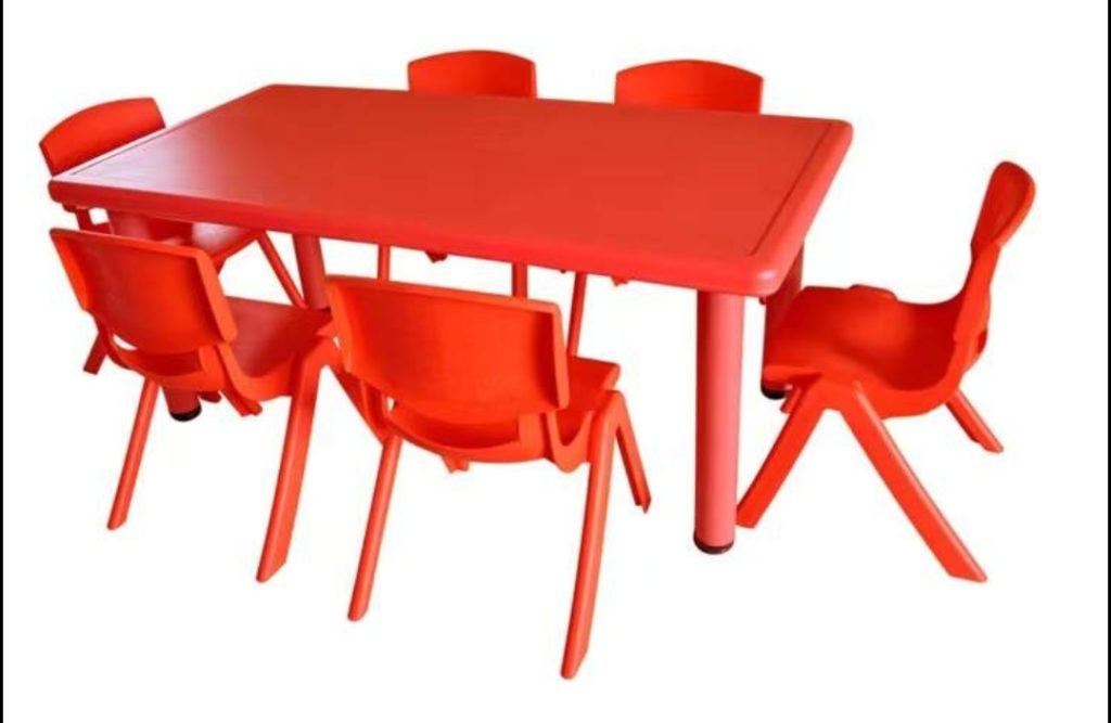 KID CHAIRS/TABLES RED: CHAIR- $1.75 TABLE- $8.25